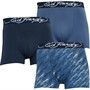 Ed Hardy Mens Angelo Three Pack Boxers Denim/Navy/Denim