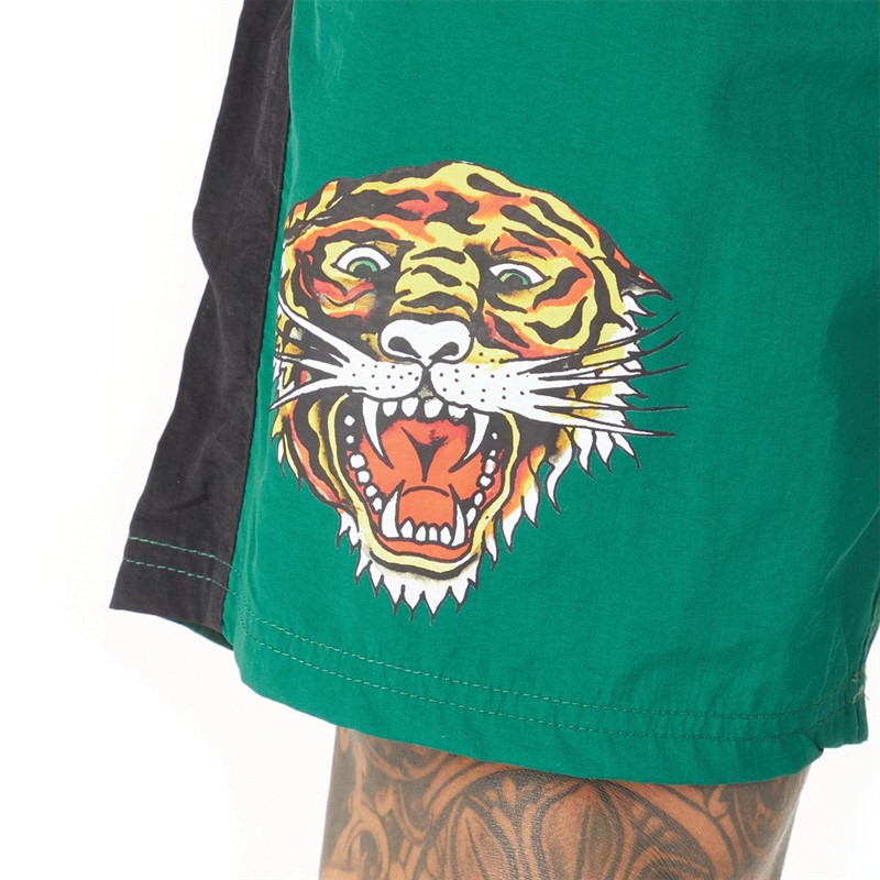 Ed Hardy Mens Lvor Swim Shorts Green