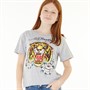 Ed Hardy Girls Tiger Print T-Shirt H-Grey