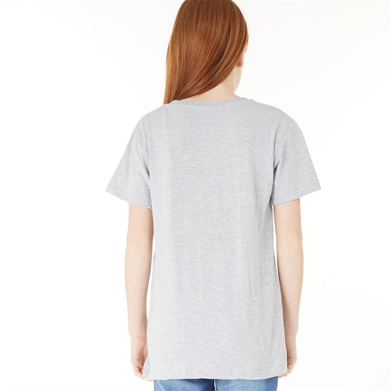 Ed Hardy Girls Tiger Print T-Shirt H-Grey