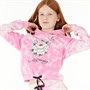 Ed Hardy Girls Tie Dye Flower Hoodie Aurora Pink