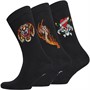 Ed Hardy Mens Tinta Three Pack Dress Socks Black