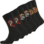 Ed Hardy Mens Tinta Six Pack Dress Socks Black