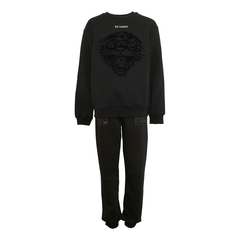 Ed Hardy Boys Jumper Tracksuit Moonless Night