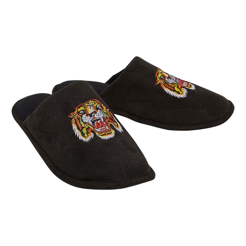 Ed Hardy Mens Merlio Mule Slippers Black