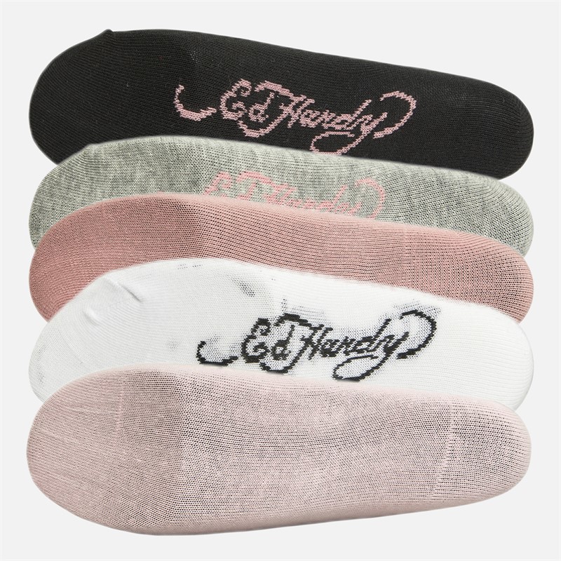Ed Hardy Womens Lorenna Five Pack Dress Socks Assorted
