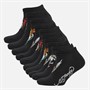 Ed Hardy Mens Strassen Ten Pack Trainer Socks Black