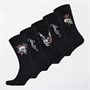 Ed Hardy Mens Croix Five Pack Dress Socks Black