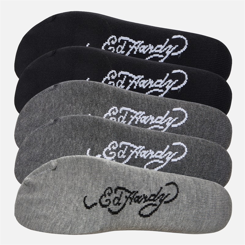 Ed Hardy Mens Glenby Five Pack Dress Socks Mixed