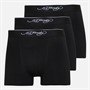 Ed Hardy Mens Saleri Three Pack Boxer Shorts Black/Black/Black