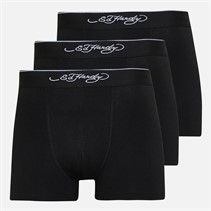 Ed Hardy Mens Saleri Three Pack Boxer Shorts Black/Black/Black