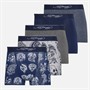 Ed Hardy Mens Lonty Five Pack Boxers Grey Marl/Navy/Charcoal