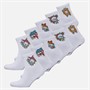 Ed Hardy Mens Alderanten Ten Pack Crew Socks White