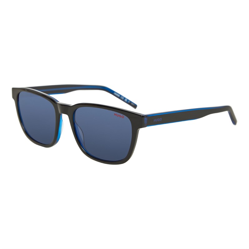 HUGO Mens Sunglasses Black/Blue