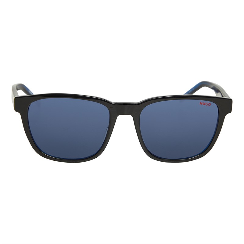 HUGO Mens Sunglasses Black/Blue