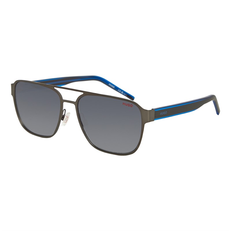 HUGO Mens Sunglasses Black/Blue