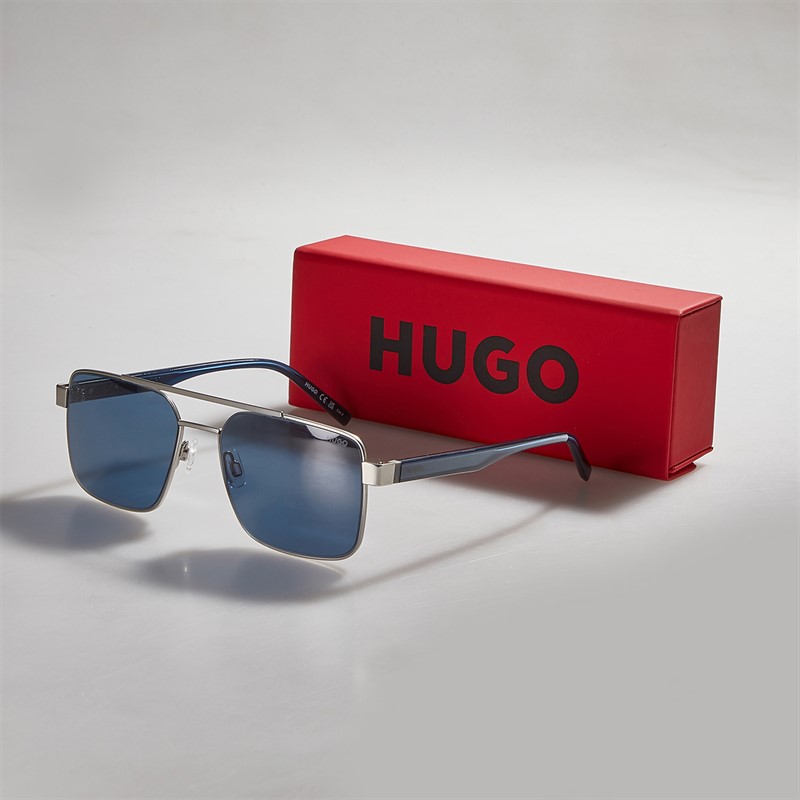 HUGO Mens Sunglasses Matte Palladium