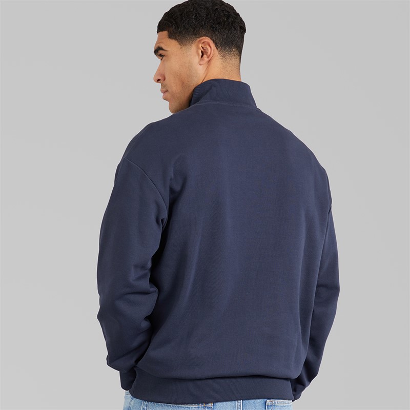 HUGO Herren Neeler Half Zip Sweatshirt Navy