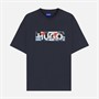HUGO Herren Nugix T Shirt Navy