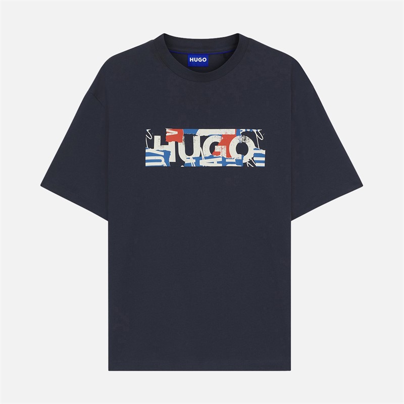 HUGO Herren Nugix T Shirt Navy