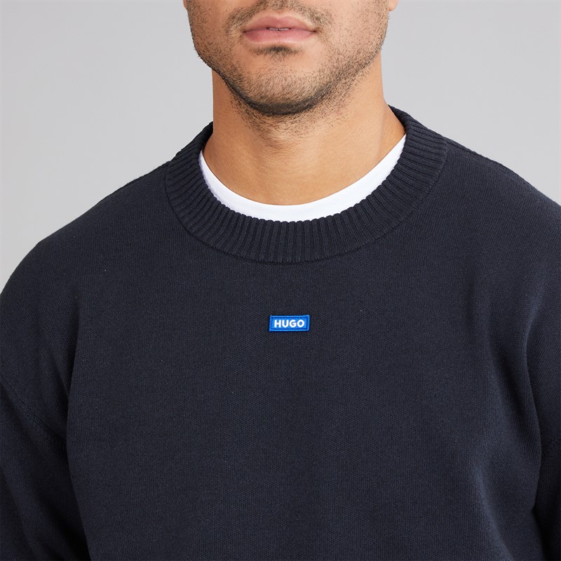 HUGO Herren San Casey Strick Pullover Navy