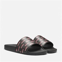 HUGO Heren Timeain Slippers Zwart