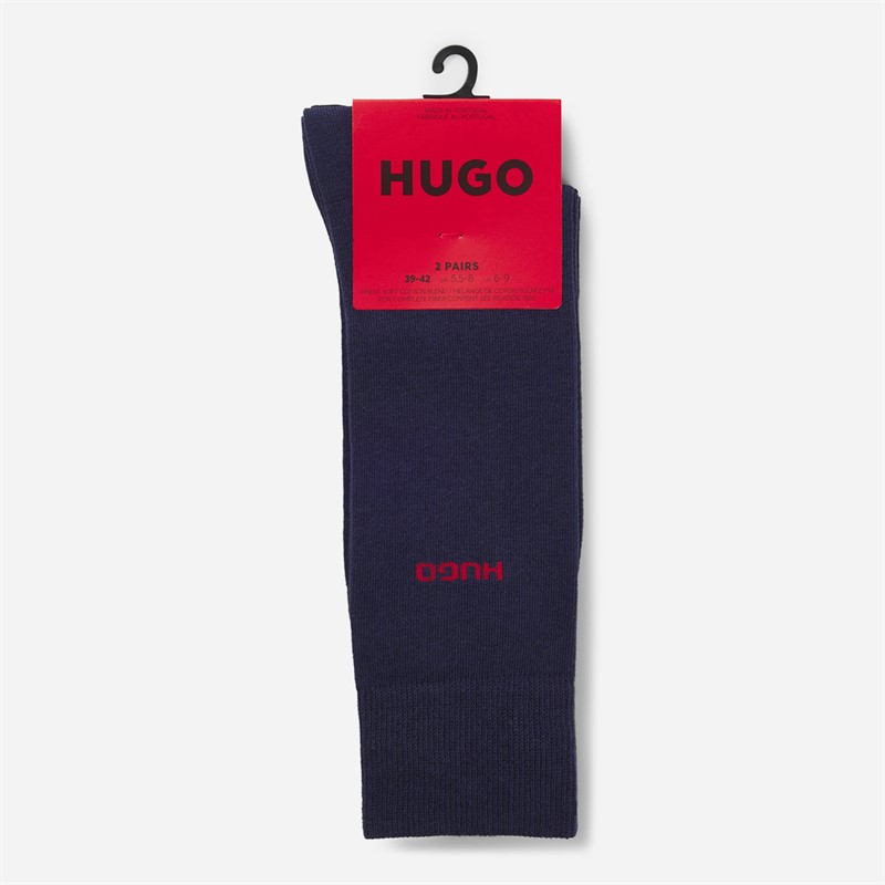 HUGO Herren Zwei Paar Socken Dark Blue
