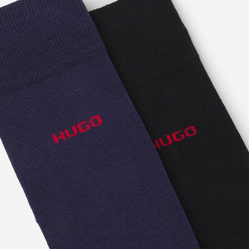 HUGO Herren Zwei Paar Socken Dark Blue