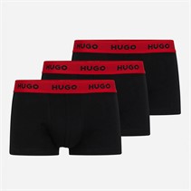 HUGO Heren Drie Pack Boxershorts Zwart