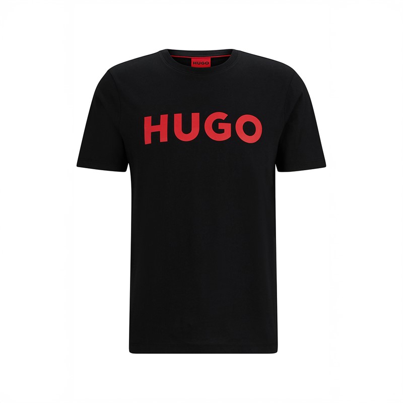 HUGO Herren Dulivio T Shirt Schwarz/Rot