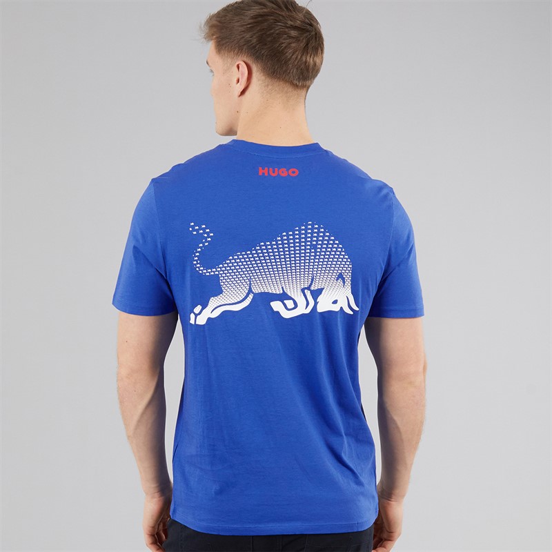 HUGO Vcarb T-shirt dla niego kolor Niebieski