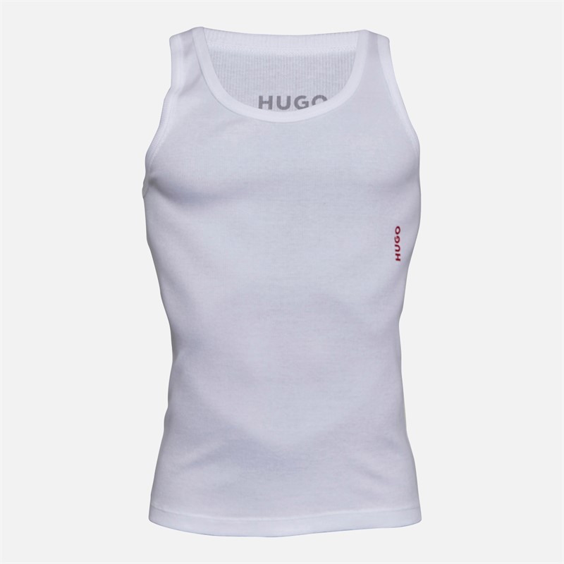 HUGO Mens Three Pack Tank Tops Pink/White