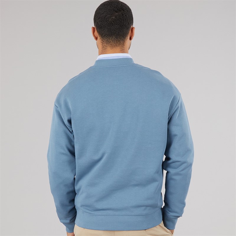 HUGO Herre Dapocrew Sweatshirt Open Blue
