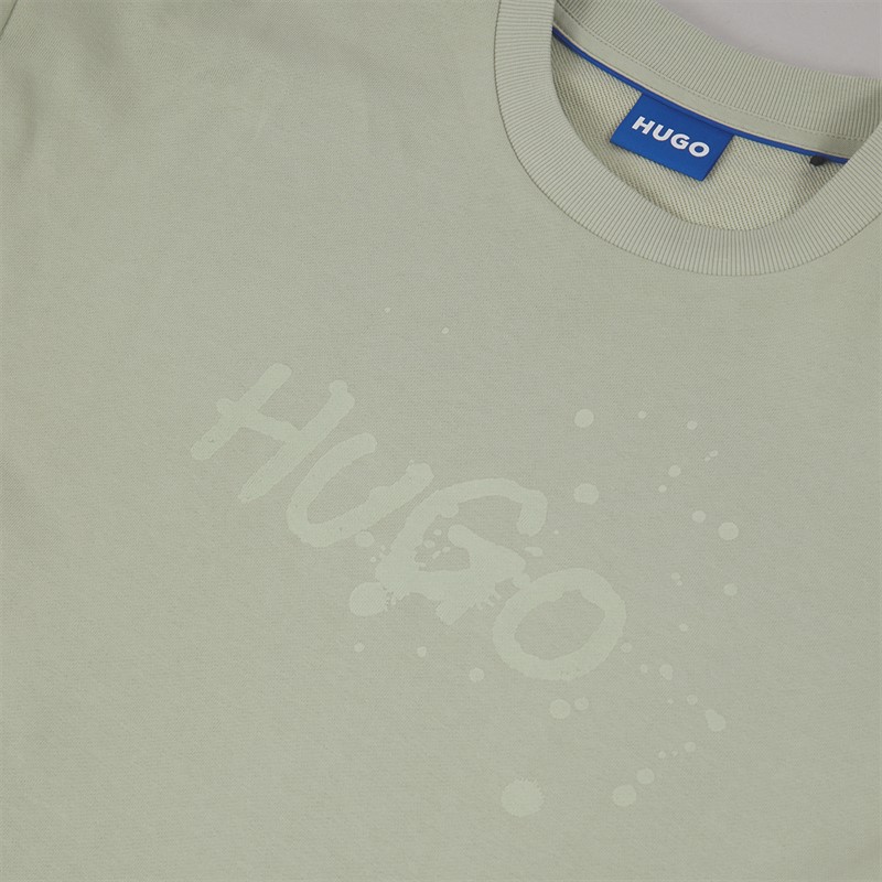 HUGO Herren Nierofix Sweatshirt Open Green