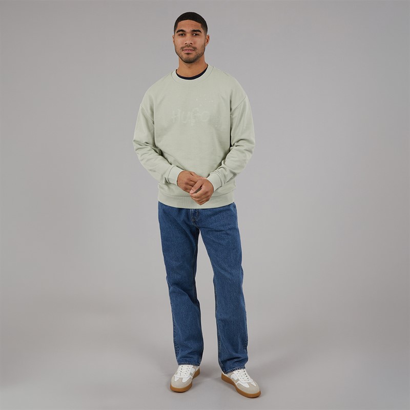 HUGO Herren Nierofix Sweatshirt Open Green