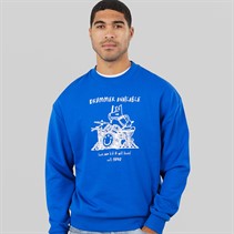 HUGO Herre Namenex Sweatshirt Open Blue