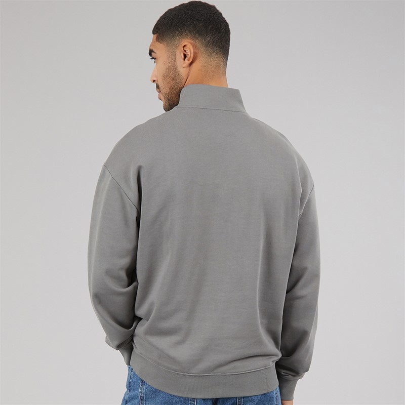 HUGO Herre Durty244 Halv lynlås sweatshirt Dark Grey