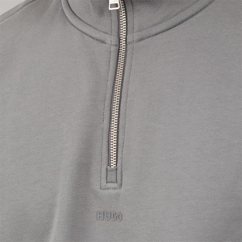 HUGO Herre Durty244 Halv lynlås sweatshirt Dark Grey