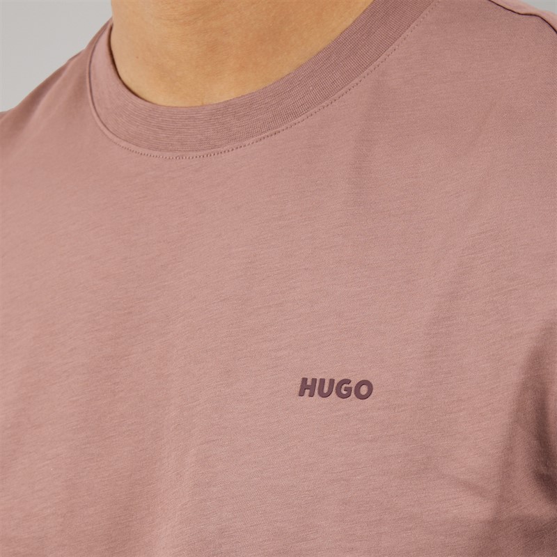 HUGO Herre Dero222 T-shirt Light/Pastel Brown