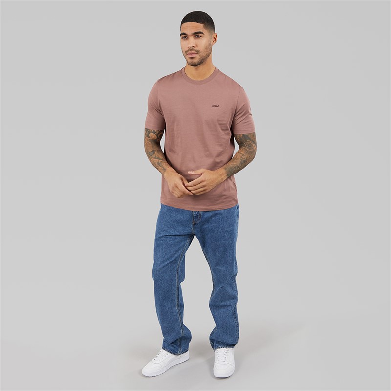 HUGO Herre Dero222 T-shirt Light/Pastel Brown