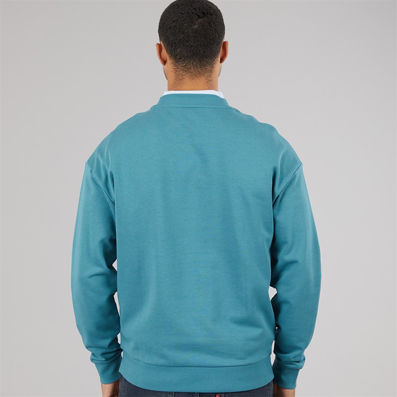 HUGO Herre Nierofix Sweatshirt Turquoise/Aqua