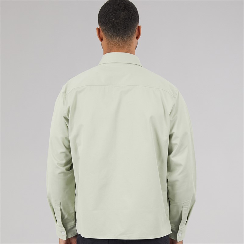 HUGO Mens Ekynone Long Sleeve Shirt Open Green