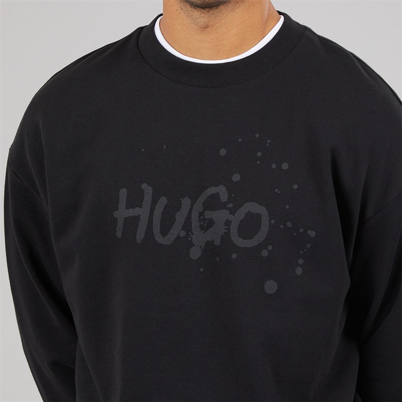 HUGO Herre Nierofix Sweatshirt Sort