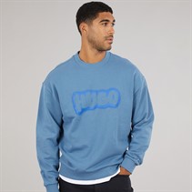 HUGO Mens Newirex Sweatshirt Open Blue