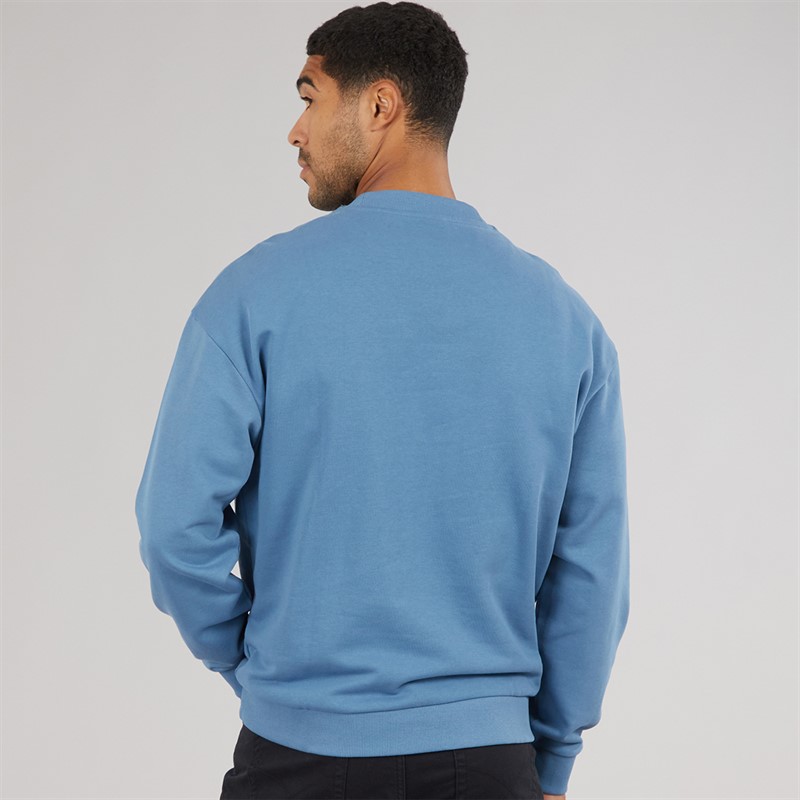 HUGO Mens Newirex Sweatshirt Open Blue