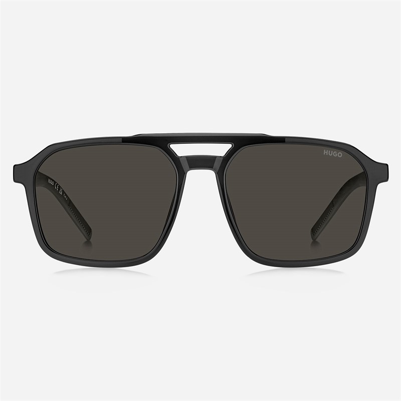 HUGO Mens Rectangular Sunglasses Grey
