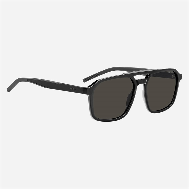 HUGO Mens Rectangular Sunglasses Grey