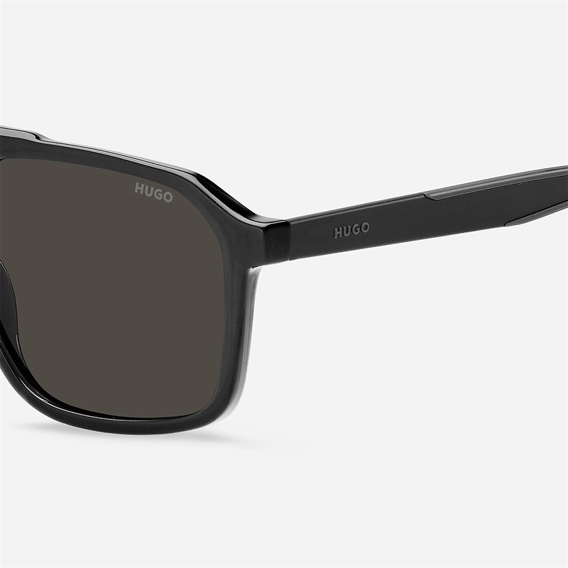 HUGO Mens Rectangular Sunglasses Grey