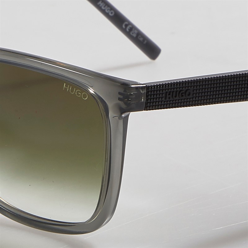 HUGO Mens Rectangular Sunglasses Grey