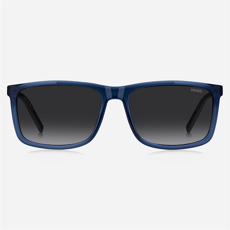 HUGO Mens Rectangular Sunglasses Blue